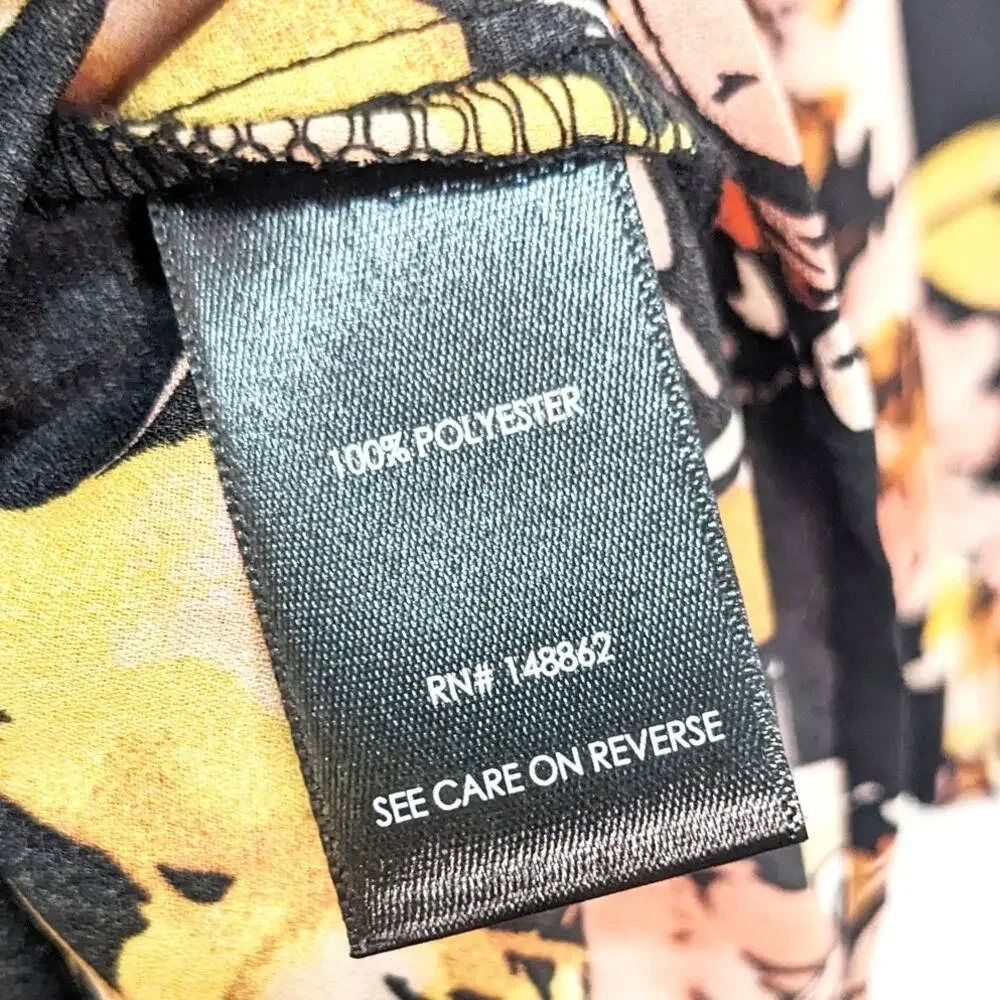 Torrid Womens 4X Top Harper Georgette Pullover 3/4 Sleeve Artsy Floral - Picture 6 of 7